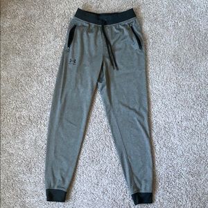 Under Armour Grey/Black Heather Dri-Fit Joggers